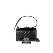 Chanel Leboy Small Bag Black Caviar Silver